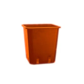 Plastic flowerpot, square terracotta 9x9x10 cm - 0.5 l